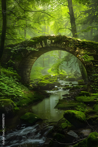 Enchanted Forest Bridge: A Serene Escape amid Nature's Timeless Beauty