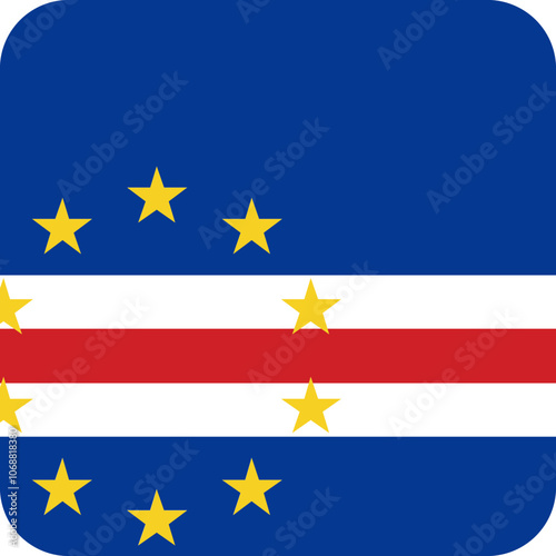 Cape Verde Flag Square Icon photo