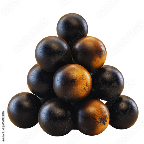 Stacked orbs create a striking visual display