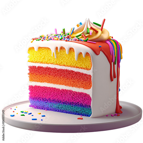 Deliciously bright rainbow cake delights dessert lovers