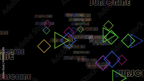 Neon subscribe sign loop. VJ, DJ