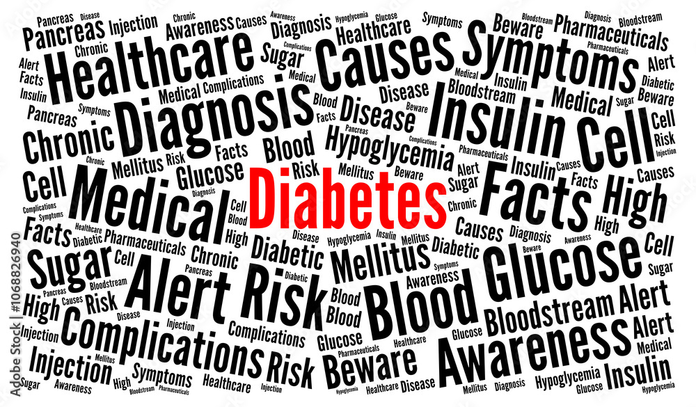 Diabetes word cloud concept Diabetes word cloud concept