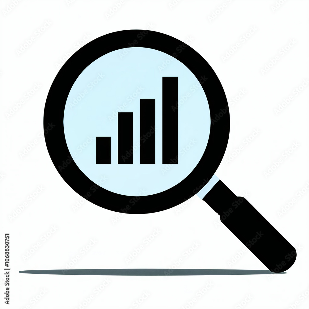 Market Analysis – Magnifying Glass over Bar Chart Market Analysis – Magnifying Glass over Bar Chart