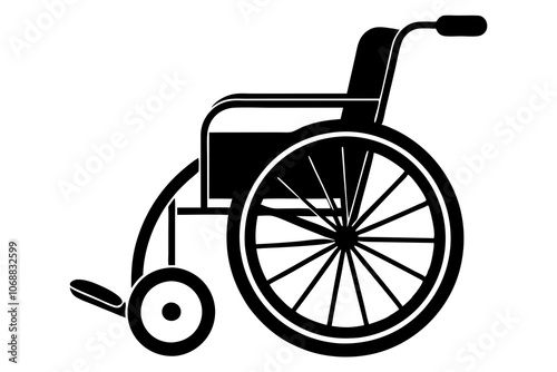 Wheelchair black silhouette.