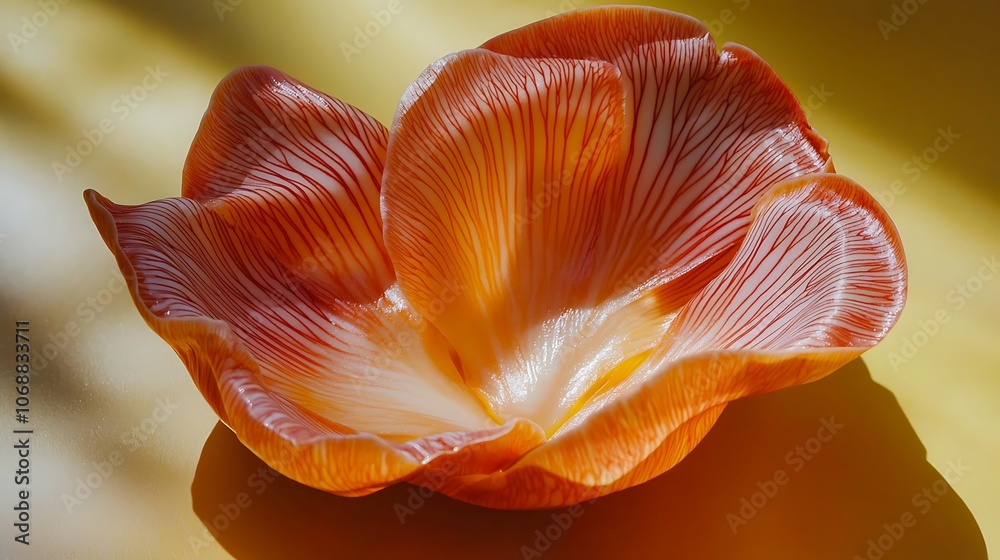Delicate orange flower petals illuminate nature's beauty Delicate orange flower petals illuminate nature's beauty