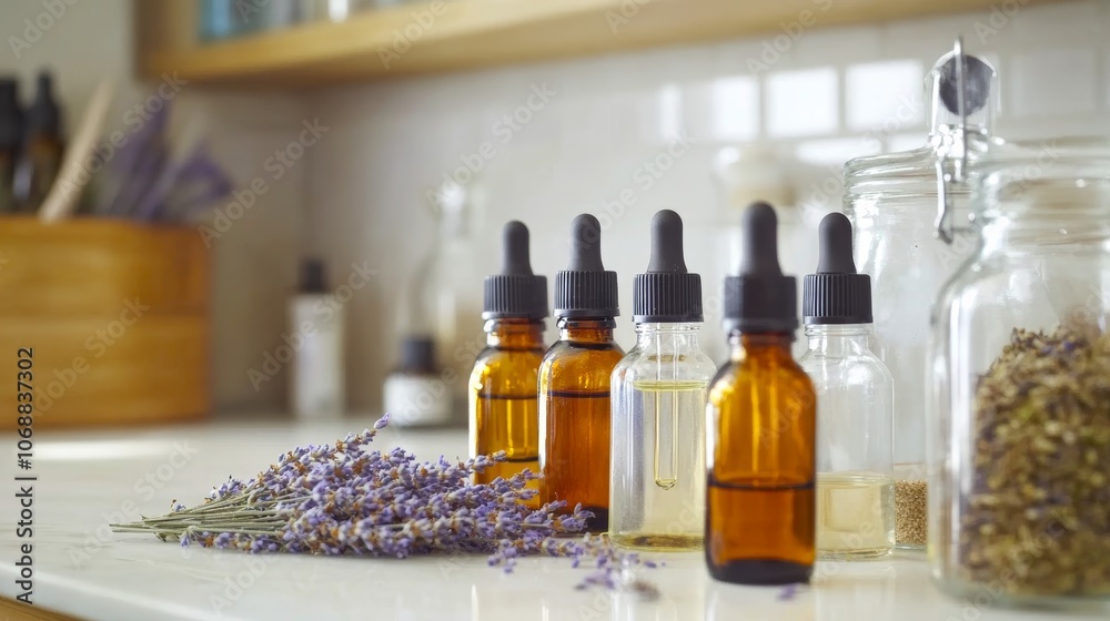 DIY Essential Oil Setup with Dried Lavender DIY Essential Oil Setup with Dried Lavender