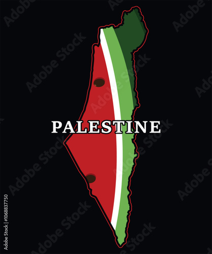 Palestine Flag t-shirt design vector illustration 