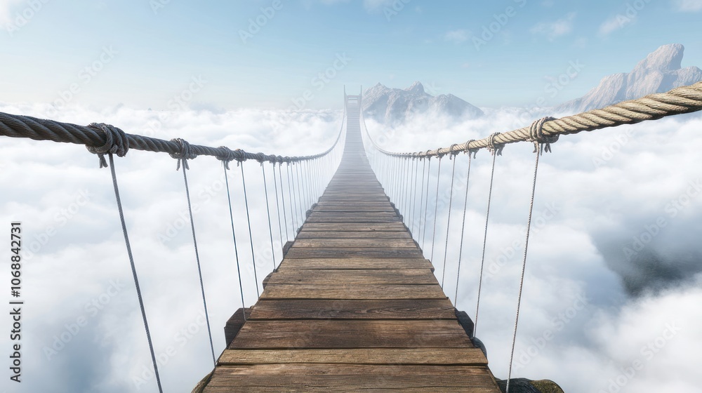 Obraz premium Bridge to the Clouds