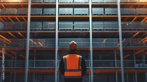 Worker in Safety Vest Inspe...