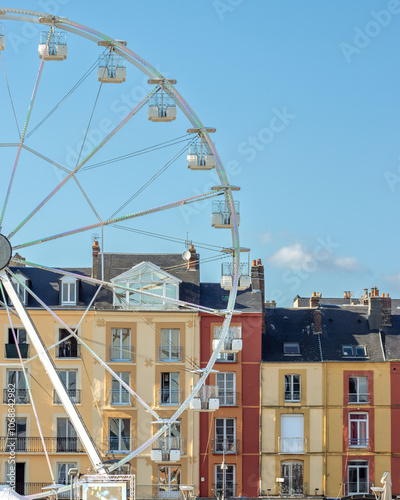Cuadro en lienzo Dieppe et sa grande roue