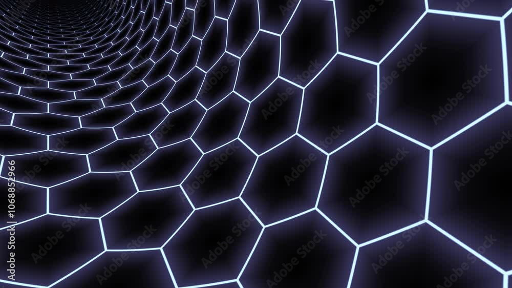 Dynamic Hexagonal Flight Path Through Digital Space Dynamic Hexagonal Flight Path Through Digital Space