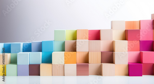 Vibrant Paper Blocks in Gradient Formation