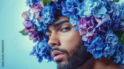 The Floral Crowned Male Portrait