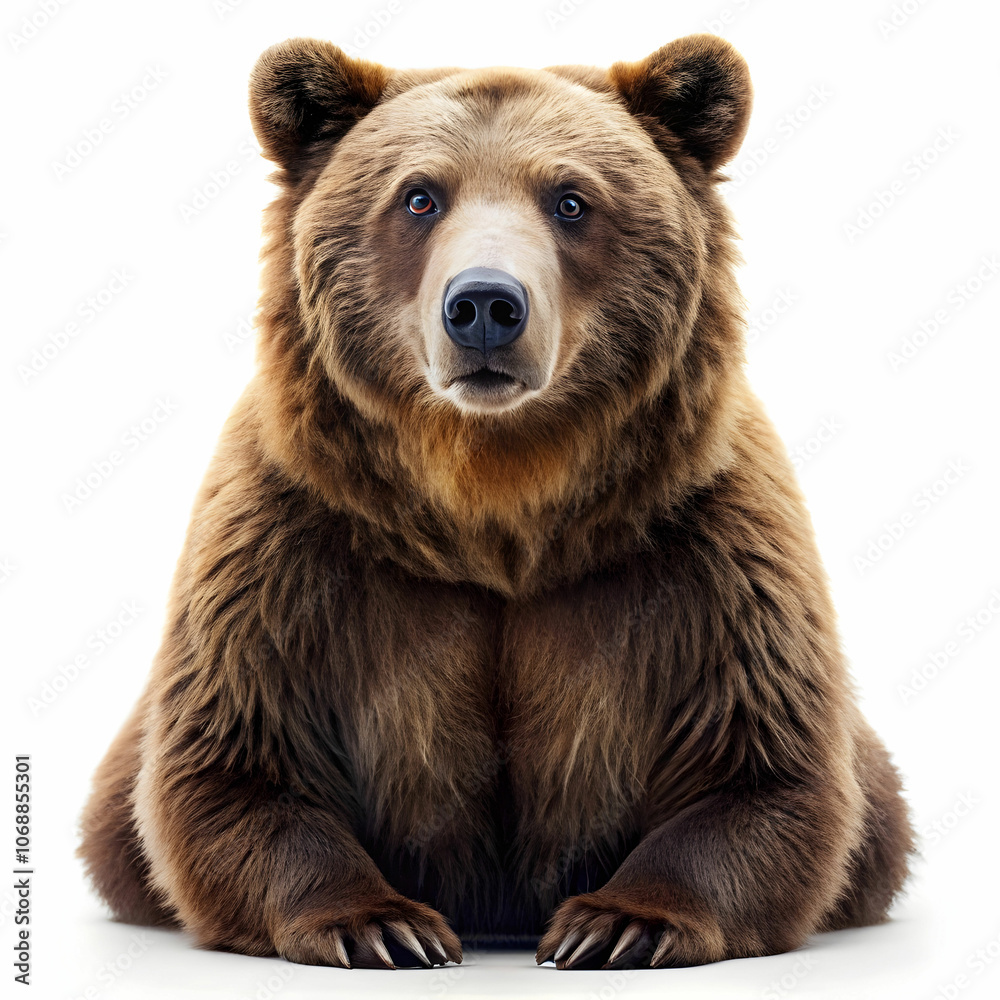 Fototapeta premium bear in white background