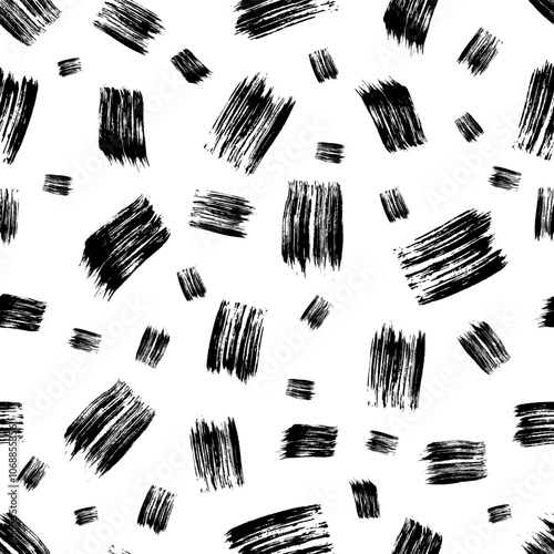 Seamless pattern with hand drawn scribble smears