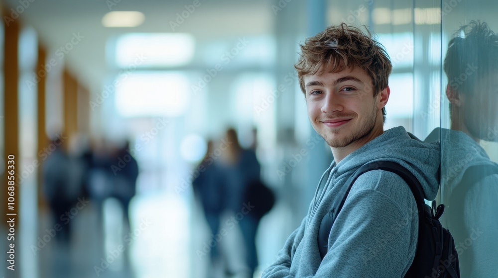 The Smiling Young Student The Smiling Young Student