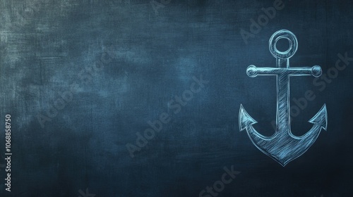 Chalkboard Anchor Design for Nautical Themes photo