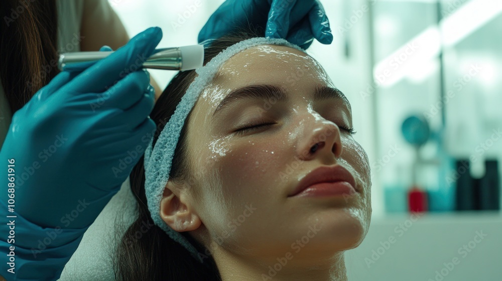 Facial Treatment with a Brush and Serum Facial Treatment with a Brush and Serum