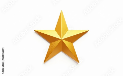 Golden Star On White background. review stars, five stars write for this