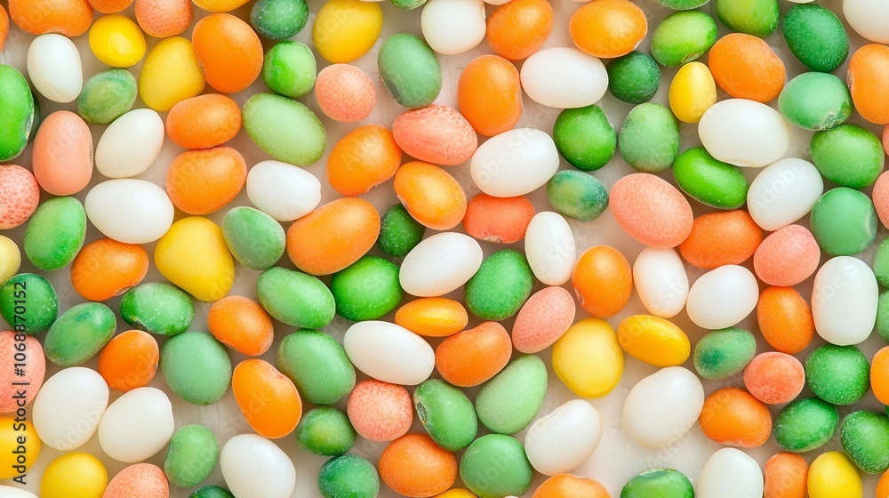 Colorful Variety of Pulses Overhead Flat Lay Image Colorful Variety of Pulses Overhead Flat Lay Image