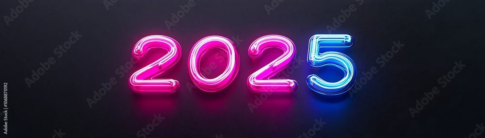 Neon 3D Text Design on Black Background Neon 3D Text Design on Black Background