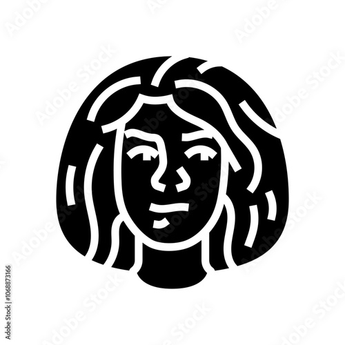 guilt woman expression glyph icon vector. guilt woman expression sign. isolated symbol illustration