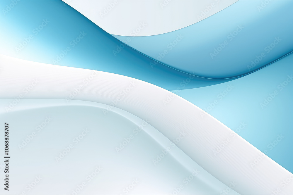 Obraz premium Serene Blue Waves Abstract Design