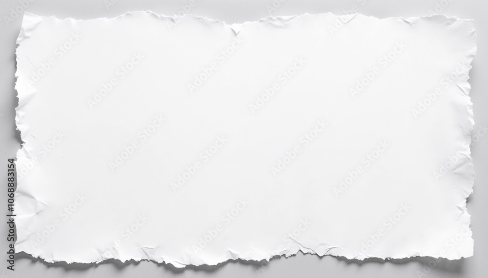 Naklejka premium White torn paper background with rough edges