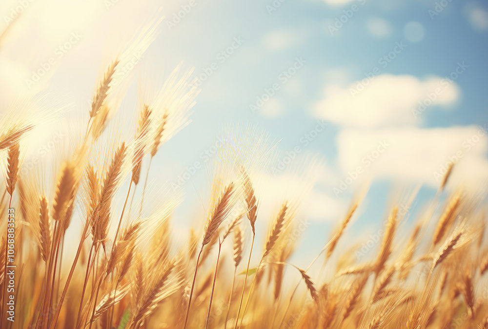 Golden Harvest: Wheat Field Basking in Sunlight Golden Harvest: Wheat Field Basking in Sunlight