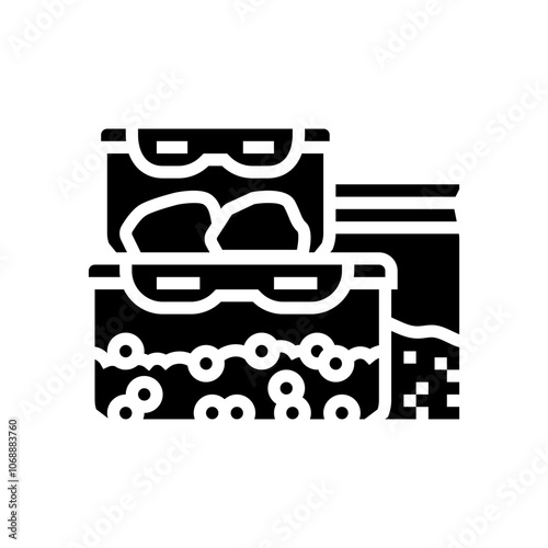 proper food storage food safety glyph icon vector. proper food storage food safety sign. isolated symbol illustration