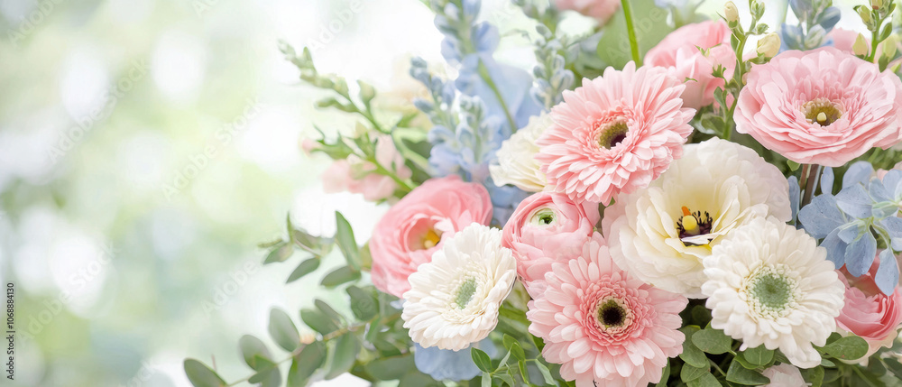 A beautiful arrangement of pink and white flowers with lush green foliage, capturing a serene and vibrant floral aesthetic. A beautiful arrangement of pink and white flowers with lush green foliage, capturing a serene and vibrant floral aesthetic.