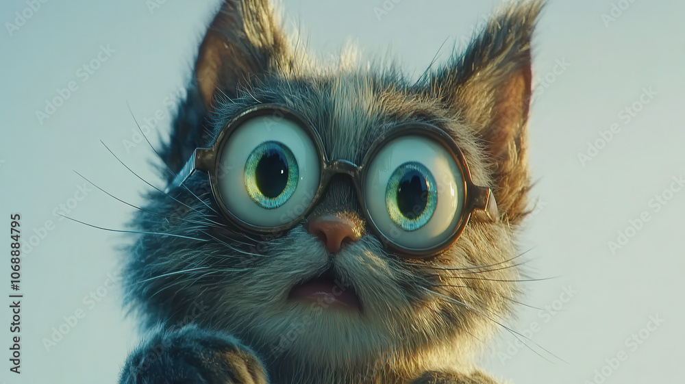 Curious Cat in Glasses Curious Cat in Glasses