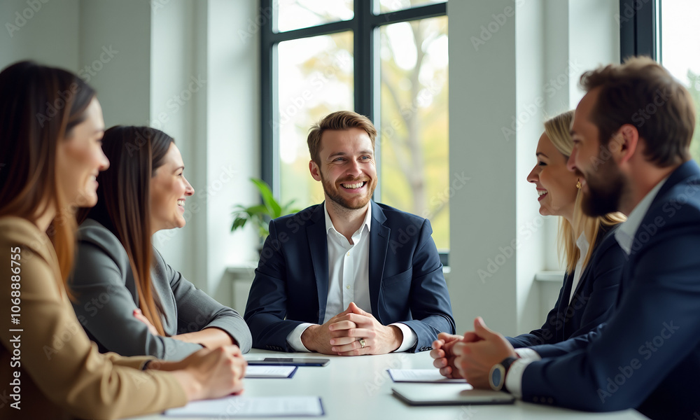 Business Meeting in Modern Office Business Meeting in Modern Office