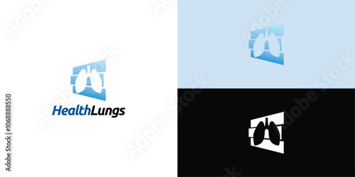 Lungs logo.  lungs  care logo designs for medical service and consult