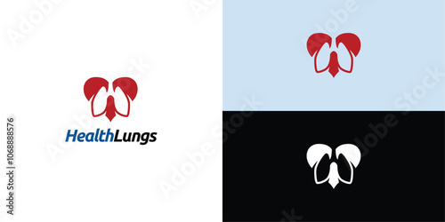 Lungs logo.  lungs  care logo designs for medical service and consult