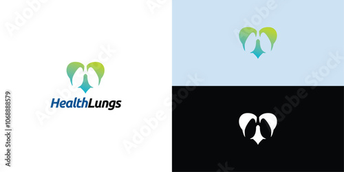 Lungs logo.  lungs  care logo designs for medical service and consult