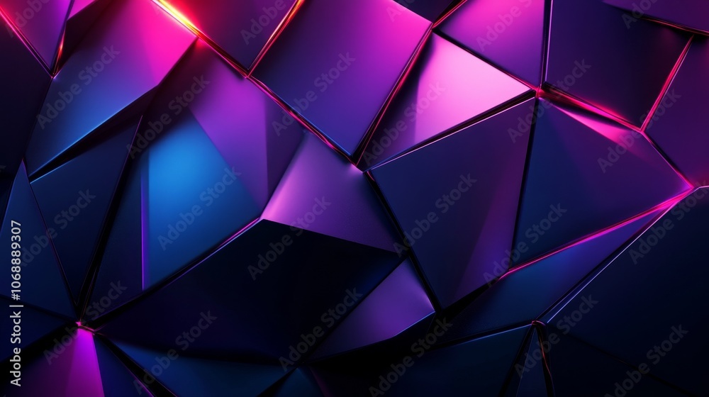 Obraz premium Abstract background with a vibrant pink and blue geometric pattern.