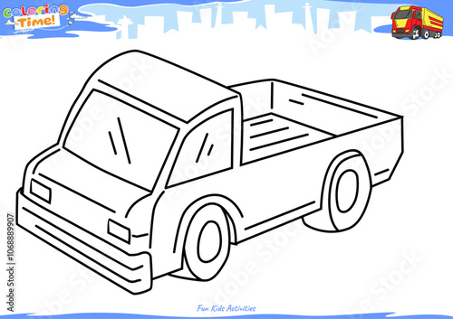 Lets color it Pickup car 2