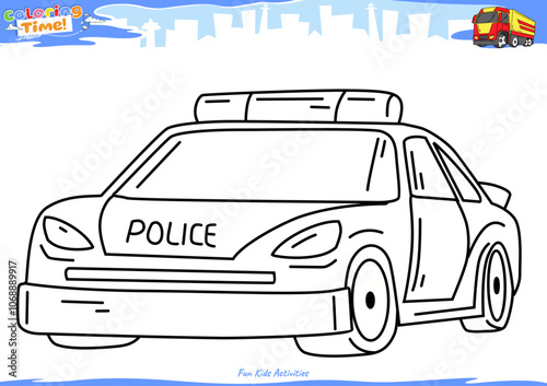 Lets color it Police car 4