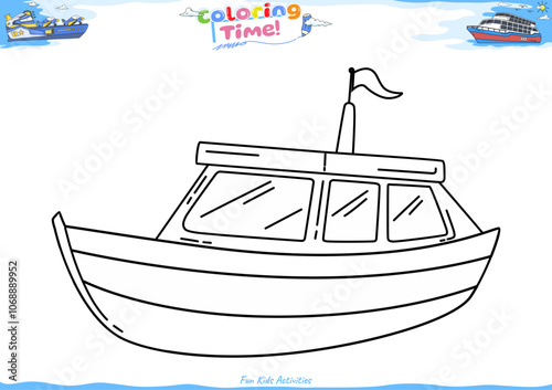 Lets color it Sailing boat 4