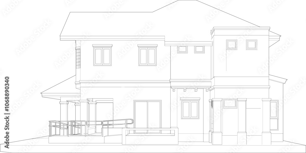 3D illustration of residential project 3D illustration of residential project