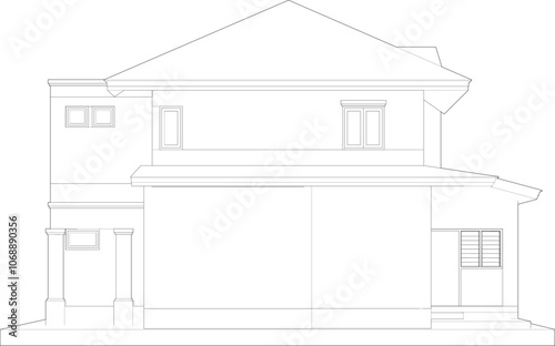 3D illustration of residential project