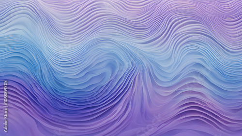 Subtle holographic waves in a gradient from violet to sky blue sparkling with light as they ripple, Ai Generated