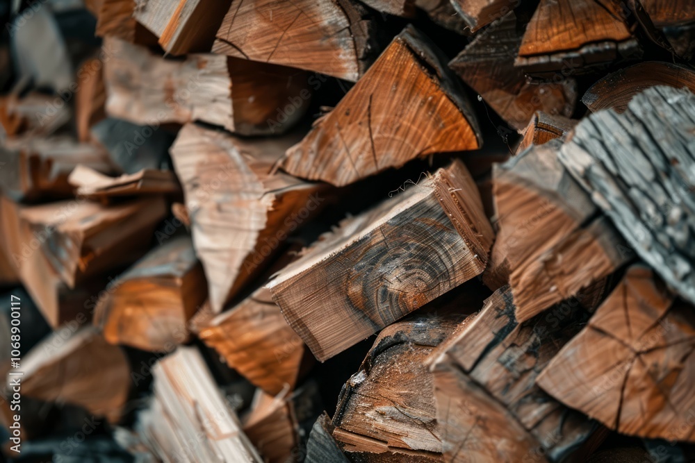 Image of Big stack of chopped firewood outdoors. Texture for background usage Image of Big stack of chopped firewood outdoors. Texture for background usage