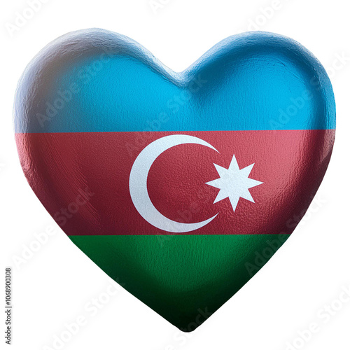 Obraz na płótnie Azerbaijan flag in heart shape.
w salonie