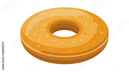 a piece of bagels vector art