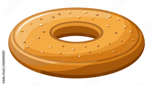 a piece of bagels vector art