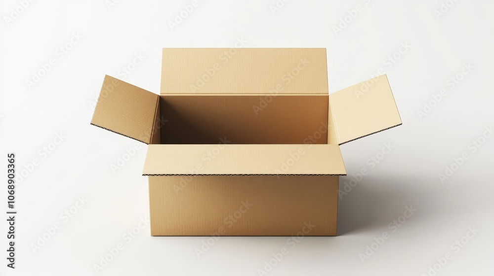 A simple brown cardboard box with the flaps open. This is an excellent option for shipping products. A simple brown cardboard box with the flaps open. This is an excellent option for shipping products.