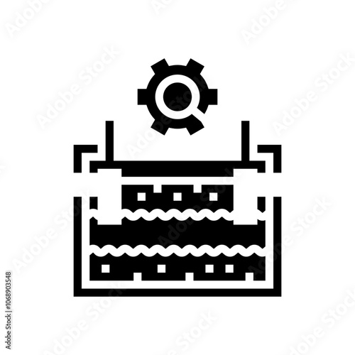 septic tank inspection home maintenance glyph icon vector. septic tank inspection home maintenance sign. isolated symbol illustration
