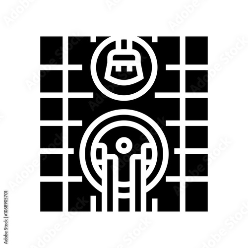 tile grout cleaning home maintenance glyph icon vector. tile grout cleaning home maintenance sign. isolated symbol illustration